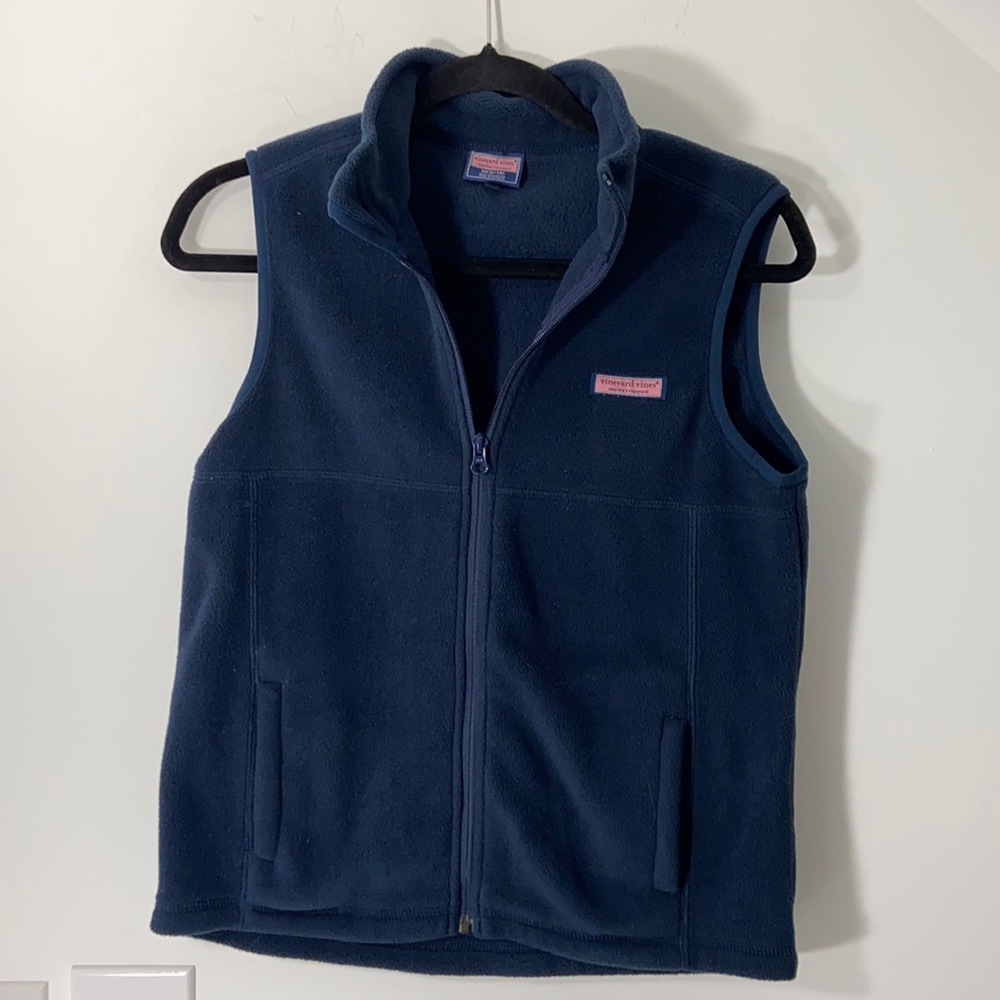 VINEYARD VINES VEST 🔥LIKE NEW ! 🔥 BOYS 12/14 LARGE NAVY HARBOR PREPPY FLEECE